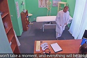 Fakehospital Petite Euro Patient Orgasms Pussy Juice Over Doctors Desk
